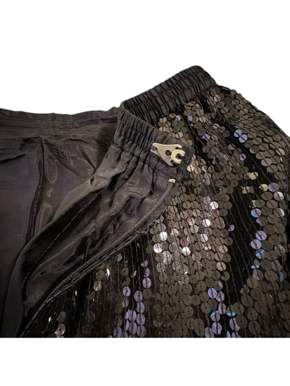 Beaded Sequin Skirt Suit Women's Large Vintage 80s Cocktail Neiman Marcus Glam - Picture 15 of 16